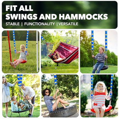 Safe Tree Swing Hanging Straps Kit, 3FT/10FT/15FT/20FT, Heavy Duty Holds 5500LBS Extra Long Adjustable Tree Swing Straps, Easy & Fast Way to Hang Any Swing or Hammock(10 FT) - color: Blue, size: 10FT