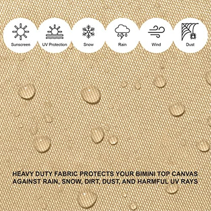 SavvyCraft Boat Bimini Top Cover Storage Boot, Beige 79"-84" W - color: Beige, size: 79"-84" W