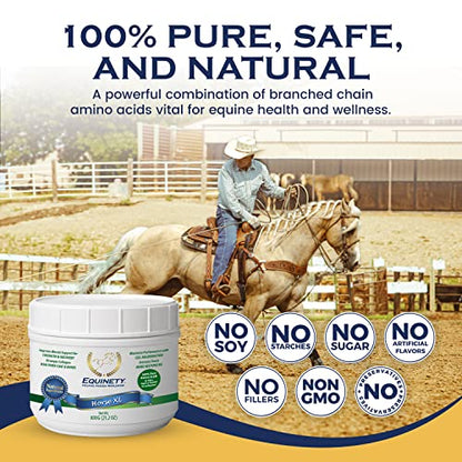 100-Day Supply Equinety Horse XL Powder Horse Supplement with Amino Acids - style: Horse XL