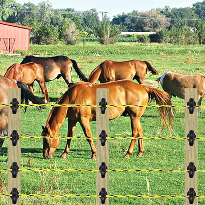 3285 Feet Electric Fence Polywire, 1000 Meters 1/8" Diameter Portable Electric Fencing Poly Wire Rope Line 6 Steel Strands for Reliable Conductivity & Rust Resistance - size: 3285 Ft