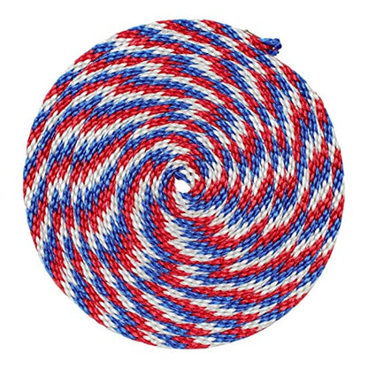 SGT KNOTS Solid Braided Polypropylene Derby Rope – Durable, Weatherproof Rope Ideal for Animal Handling, Boating, Camping, and Knot Tying Practice (1/4" x 25ft, RedWhiteBlue) - color: Red White Blue, size: 1/4 in x 25 ft