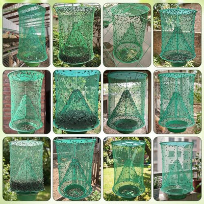 6 Pack Spotted Lanternfly Fly Traps Waterproof Ranch Fly Traps Bags Outdoor Hanging Reusable Flies Catcher with Bait Tray Effective Way to Catch Lantern Flies and Nymphs for Family Farm Garden Barn