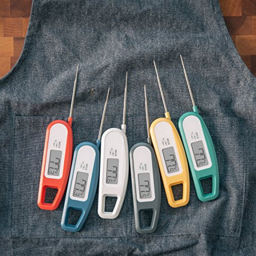 Lavatools Javelin® Ultra-Fast 3-Second Digital Instant Read Meat Thermometer for Grill and Cooking, 2.75" Probe, Compact Foldable Design, Large Display, IP65 Water Resistant, NSF Certified – Maize - color: Maize