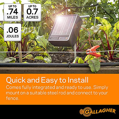 Gallagher S6 Solar Energizer Bundle with 1312ft Polywire | Electric Fence Starter Bundle