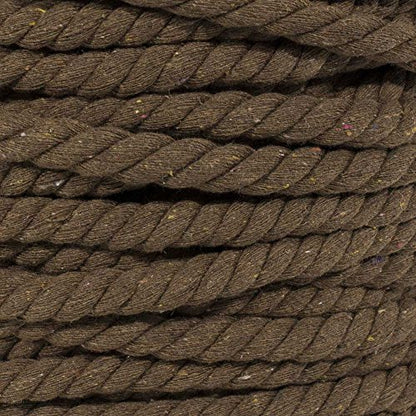 Super Soft 3 Strand Twisted Cotton Rope (Brown, 1/2 Inch x 10 Feet) - color: Brown, size: 10 Feet X 1/2 Inch