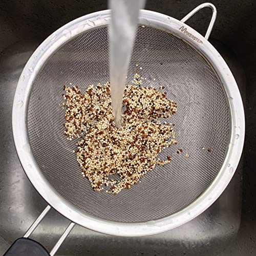 Fine Mesh Strainer Set of 3, Stainless Steel with Insulated Handle Sieves