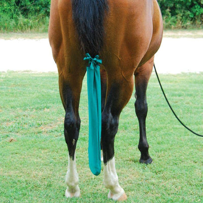 Sleazy Sleepwear Tie Tail Bag | Braided Tail Protection w/Stretchy Ties | Rugged Lightweight Breathable Slip-On Horse Guard, Navy - color: Navy
