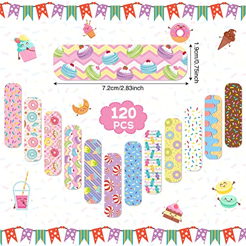 Panelee 120 Pcs Kids Bandages Bulk Waterproof Flexible, Cute Style - style: Cute Style