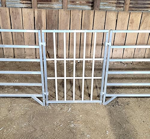 Aluminum 30-Inch-Long by 40-Inch-Tall Sheep & Goat Lamb & Kid Creep Feeding Panel Feeder Feed