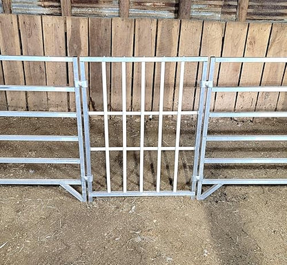 Aluminum 30-Inch-Long by 40-Inch-Tall Sheep & Goat Lamb & Kid Creep Feeding Panel Feeder Feed