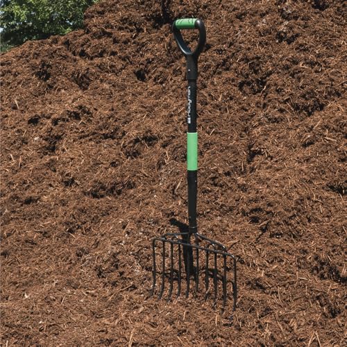 Hooyman 4-Tine & 5-Tine Pitch Forks, Ensilage Fork - Heavy Duty Construction, Ergonomic No-Slip H-Grip Handles, Fiberglass Cores for Gardening, Yardwork, Farming & Outdoors