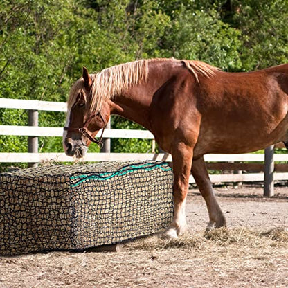 Riakrum 2 Pcs 47 x 20 x 20 Inch Large Square Bale Hay Net Horse