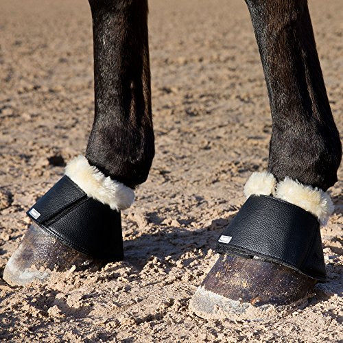 Horze Signature Bell Boots - Black - XXL - color: Black, size: XXL