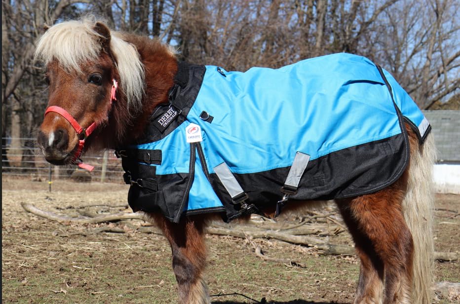Derby Originals Nordic-Tough 1200D Heavyweight Mini Horse & Pony Turnout Blanket – Waterproof, Reflective, 300g Insulation, Triple-Layer Design, 210T Lining, 2-Year Warranty