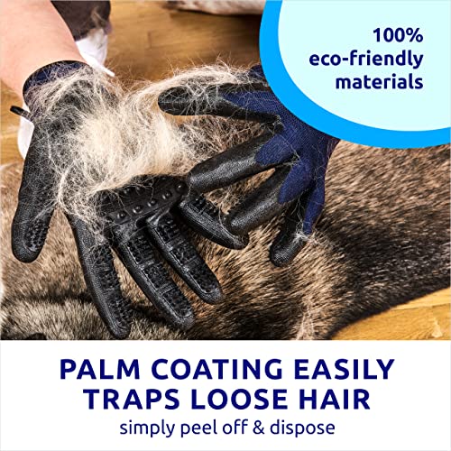 Pat Your Pet Grooming Gloves - Cat & Dog Hair Remover Glove for Deshedding Long and Short Fur
