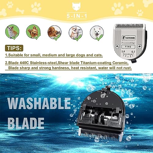 Dog 5-in-1 Adjustable Fine Blade Compatible with Wahl Arco,Bravura Clipper