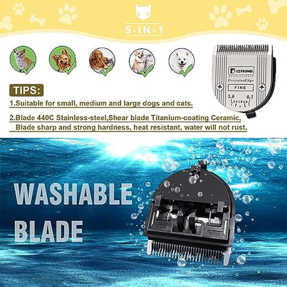 Dog 5-in-1 Adjustable Fine Blade Compatible with Wahl Arco,Bravura Clipper