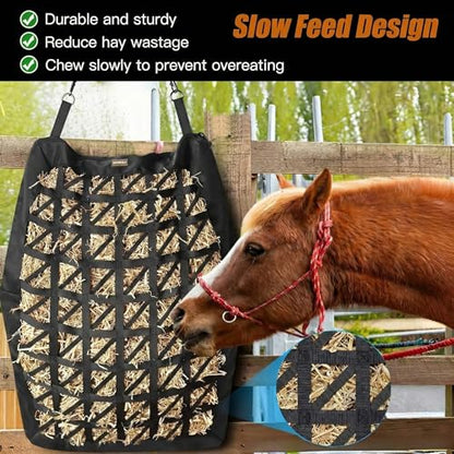 Hay Bag for Horses,Ultra-Slow Feed Hay Bag for Ground Feeding (1)