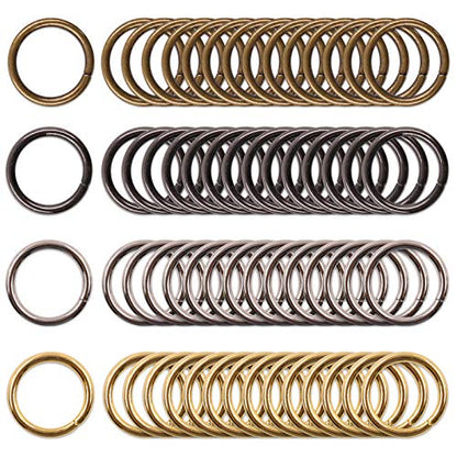 1 inch 25mm Metal Belt Buckle Hardware Assortment Webbing Strap Loops Clasp for Belt Craft DIY Accessories - style: O Rings