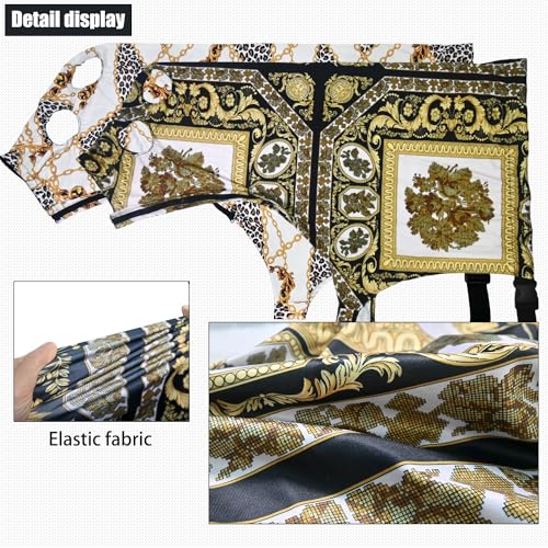 Zippered Horse Stretch Hood Without Ears, L（Black Gold） - color: Black gold, size: L-1Pack