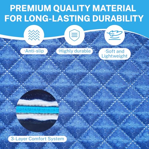 All-Purpose Western Saddle Pad for Horses – Diamond Quilted Breathable Horse Saddle Pad with Shock-Absorbing Cushion, Lightweight Equestrian Gear for Riding & Training, Blue