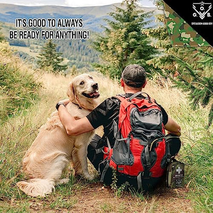 Operation Good Boy Tactical Pet First Aid Kit - Essential Supplies for Canine Mishaps - Lightweight, Waterproof Nylon Tote with Antiseptic Wipes, Antibiotic Ointment, Dressing, and Gauze