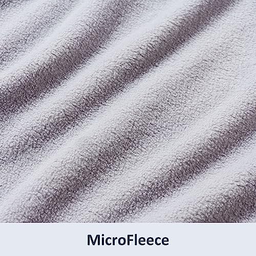 Berkshire Blanket Microfleece Queen Size Bed Blanket Chateau Gray,Lightweight Soft Breathable Plush Micro Fleece Blanket for Bed Couch Sofa,90x90 Inches - color: Chateau Gray, size: Full/Queen