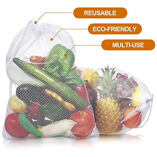 TecUnite 10 Pack Mesh Drawstring Bags for Laundry, 5.5 x 7.5 Inch, White - color: White, size: 5.5 x 7.5 Inch