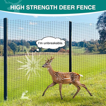 FRUITEAM 8ft×165ft Deer-Fence,Deer-Netting for Garden,Wildlife Netting,Heavy Duty Garden Fencing Roll for Plant Protection - size: 8FT×165FT