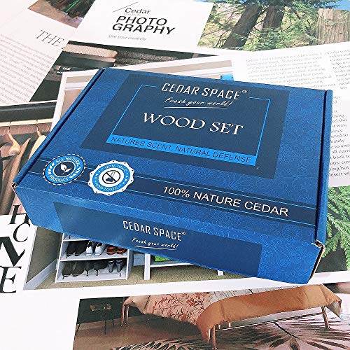 Cedar Space Cedar Blocks for Clothes Storage,80PCS Cedar Chips with Sachets - size: 80 Count (Pack of 1)