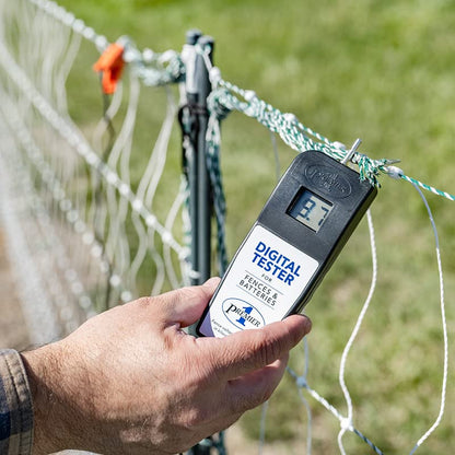 Premier 1 Dual Electric Fence & 12V Battery Digital Voltage Tester