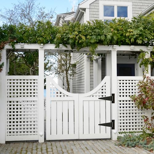 10 Inch T-Strap Gate Hinges, Heavy Duty Black Barn Door Hinges, 2 Pack - size: 10 Inch