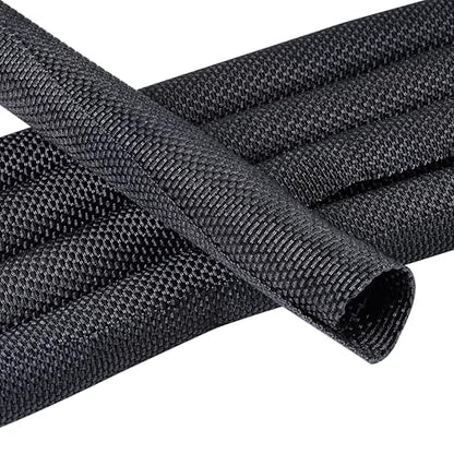 Automotive Mesh Woven Wire Sheathing Split Wire Loom 3/8"-28ft - style: 3/8" - 28 Feet