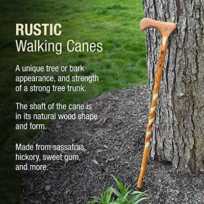 Brazos Wooden Walking Canes for Men and Women, Stable Walking Sticks for Seniors, Made in The USA - size: 37 Inch, style: Traditional Hickory