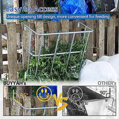 2Pcs Hay Feeder Goat 20 Gallon - size: 24INCH(2PCS)
