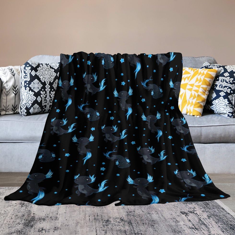 Axolotls Fleece Throw Blanket for Couch Adults Teens 40" X 50" - color: Axolotls, size: 40x50 inch