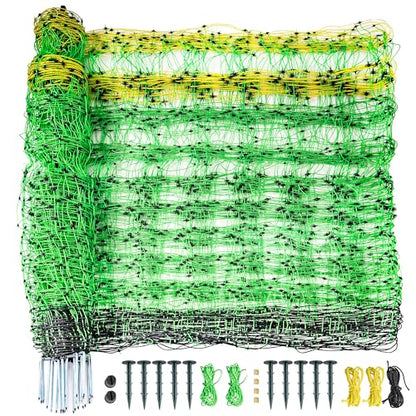 PPOLB Electric Poultry Fence Netting - 164'L x 41.5" H, Portable Movable Nets Mesh for Chickens, Ducks, Geese, Rabbits, Electric Fencing for Backyards, Homesteaders, Farms Ranches, and Gardens - size: 164'L x 41.5"H Poultry