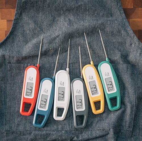 Lavatools Javelin® Ultra-Fast 3-Second Digital Instant Read Meat Thermometer for Grill and Cooking, 2.75" Probe, Compact Foldable Design, Large Display, IP65 Water Resistant, NSF Certified – Sesame - color: Sesame
