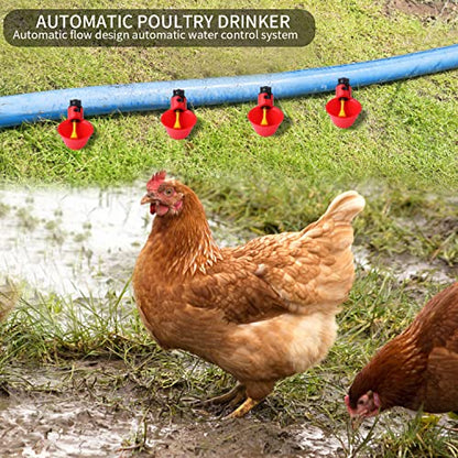 12Pack Chicken Waterer Cups,Poultry Water Cups,Automatic Poultry Waterer for DIY Poultry Quail Duck Chicken Bird Drinker