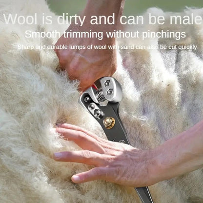Multi-functional Spring Wool Shears with Safety Lock Save Effort Manual Trim Scissors for Pet Animals Cowhide Horse Hand Tools