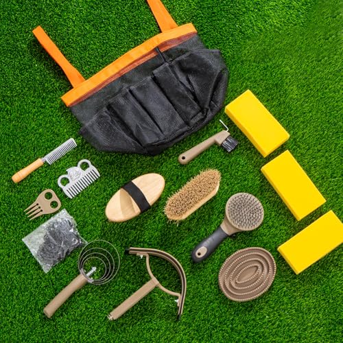 Uross Horse Grooming Kit Bag 15 pcs