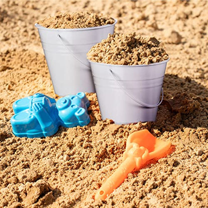 Sadnyy 12 Pack 4.5 X 5 inch White Metal Buckets - color: White, size: 4.5 x 5 in