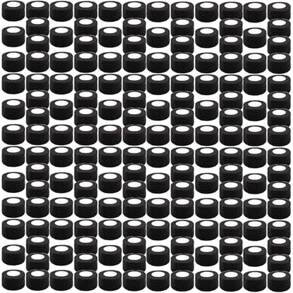BQTQ 168 Rolls Elastic Adhesive Tape 1 Inch Self Adherent Bandages(Black) - color: Black, size: 1 Inch