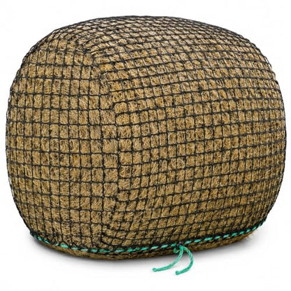 6x6 ft Round Bale Hay Net for Horses & Livestock - Slow Feeder Hay Net with 2 inch Mesh, Knotless Design, Durable Heavy-Duty (6 * 6 ft)