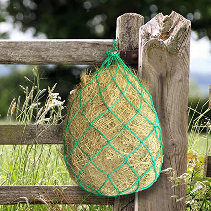 2PCS Durable Slow Feed Hay Net for Horses 40” Length with Strong 4x4” Holes Nylon Rope Hanging Suitable for Trailer and Stall, Slow Feeding Reduce Waste - color: 2PCS-Green