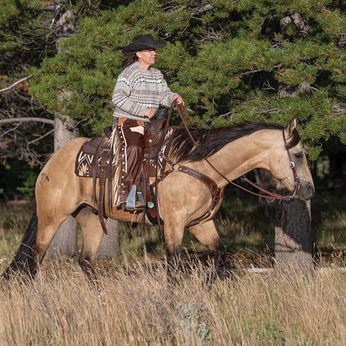 Weaver Equine Synergy Contoured Performance Saddle Pad - color: Quest-Dark Brown/Tan, size: 32" x 34"