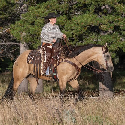 Weaver Equine Synergy Contoured Performance Saddle Pad - color: Quest-Dark Brown/Tan, size: 32" x 34"