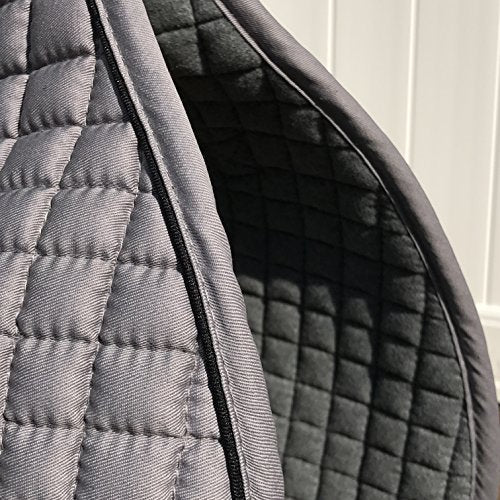 All-Purpose English Saddle Pads (Gray w/Black Trim)