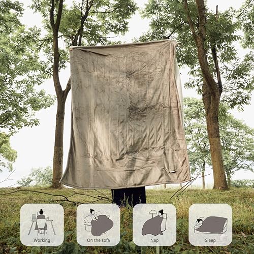 Templewet Heated Blanket Throw 50" x 60",Soft Electric Blanket,Gray | Timer Settings,Auto Off,Soft Sherpa Heated Throw Blanket,Machine Washable,Fast Heating for Sofa Bed Office Use,Gifts for Mom - color: Dark Gray