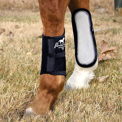 Professional's Choice Equine Competitor Front Leg Splint Boot | Hook & Loop Closure | Sold in Pairs | One Size Fits All - color: Universal Size, size: One Size